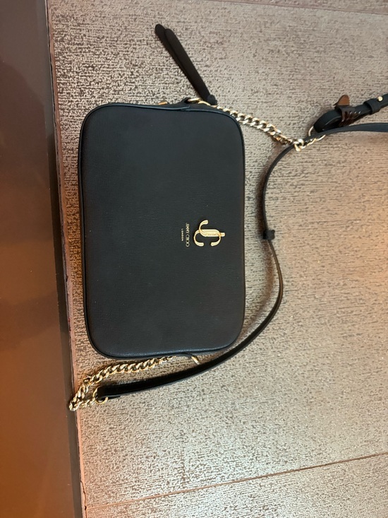 Jimmy Choo Black Leather Camera Bag with Gold JC Emblem - Picture 2 of 4